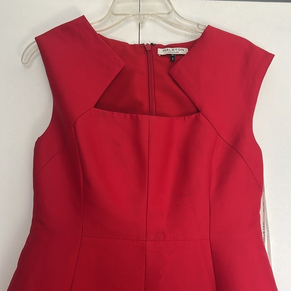 HALSTON heritage - Elegant Red Dress - Picture 3 of 5